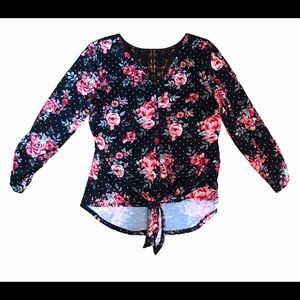 Women’s Floral Crochet Back Top